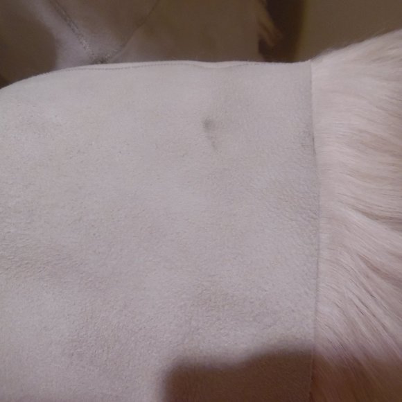 Tory‎ Burch Shearling Ivory White Lambskin Winter Runway Jacket Coat Jacket - Picture 13 of 16